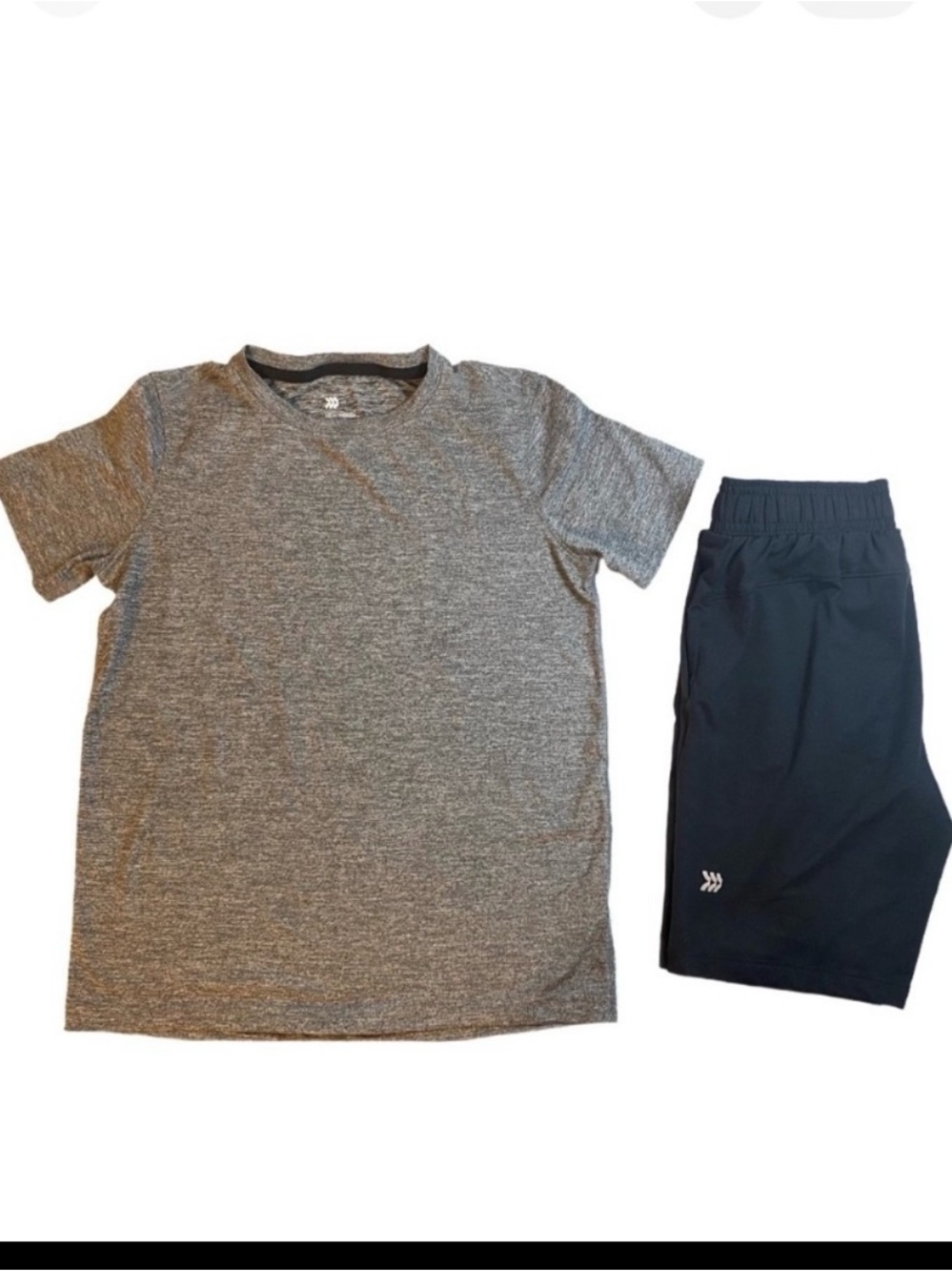 All in Motion Gray Tee And Black Athletic Shorts Size S 6/7